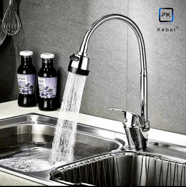 Monomando Cocina Cuello Flexible Chrome FK