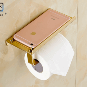 Portapapel Higiénico con Estante Gold Kébel FK