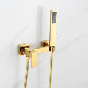 Monomando Ducha Cuadrado Gold Kébel FK